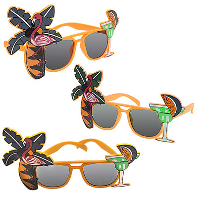 Aloha Luau Party Sunglasses Orange