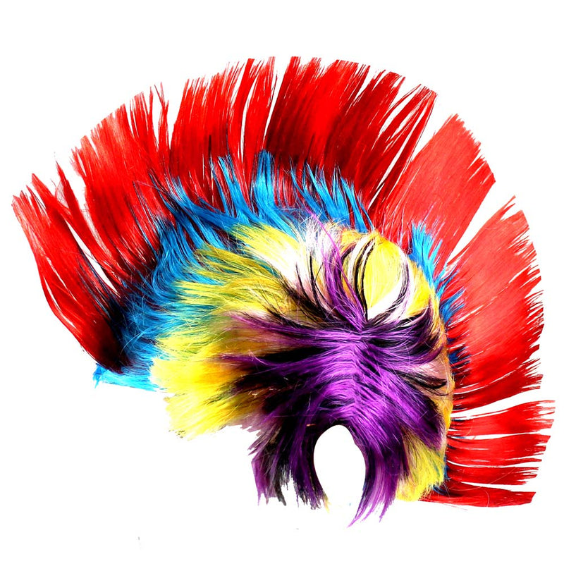 80s Spiked Mohawk Rainbow Wig Photo Booth Props