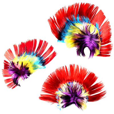 80s Spiked Mohawk Rainbow Wig Photo Booth Props