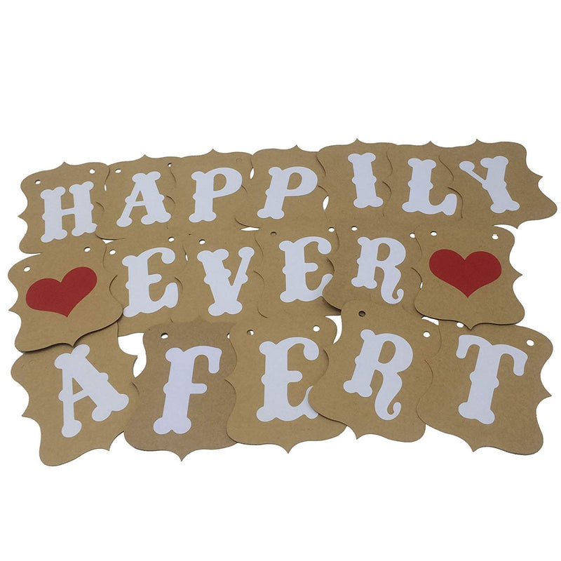 Happily Ever After Bunting Banner for Wedding 5x5-Inch