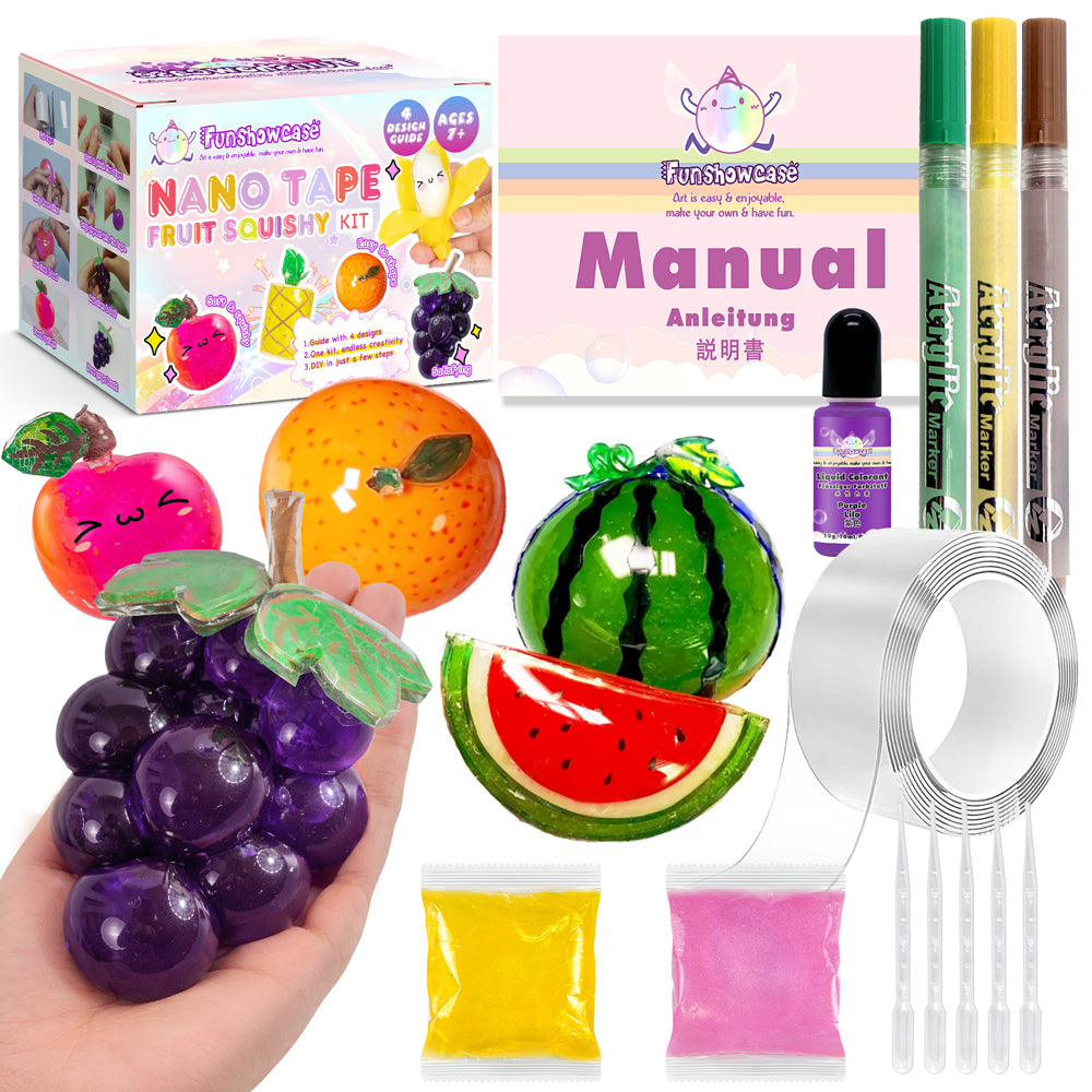 Nano Tape Squishy Kit DIY Fruit Toy FUNSHOWCASE Nano Tape Squishy Kit DIY Fruit Toy FUNSHOWCASE