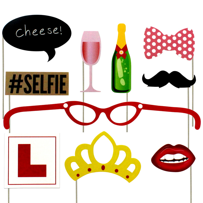 Hen Night Bachelorette Party Photo Booth Props 10 Count