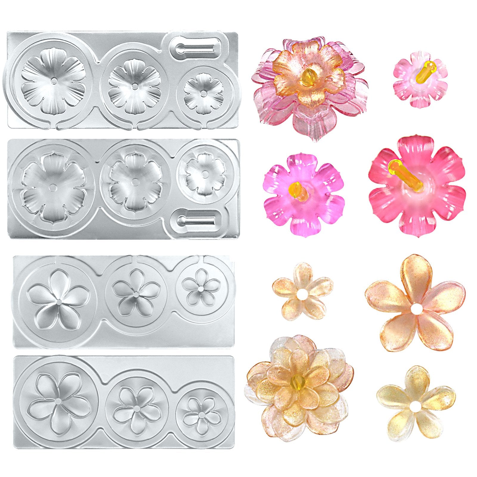Tropical Flowers Resin Silicone Molds All-purpose 2-Count – FUNSHOWCASE