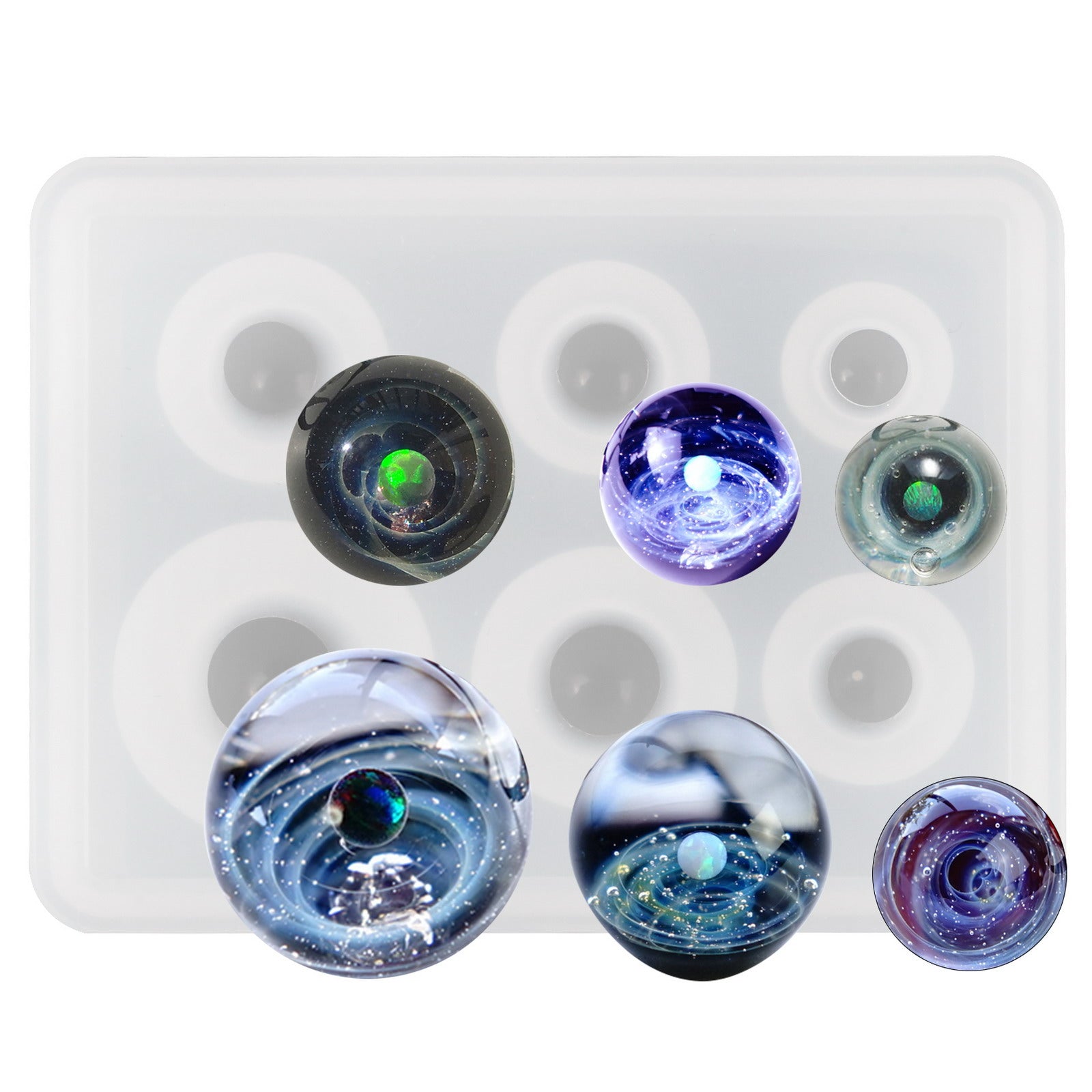 Funshowcase Sphere Beads Resin Silicone Mold 9-25mm
