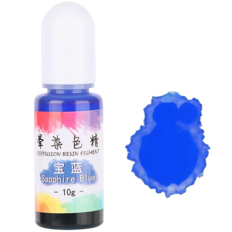 Alcohol Ink Diffuse Resin Pigment 10g 10ml 0.35oz, Sapphire Blue