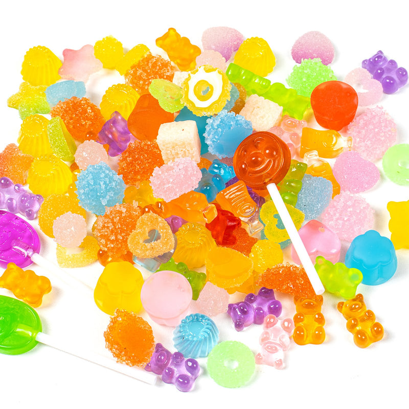 Jelly Candy Resin Cabochons 130-count