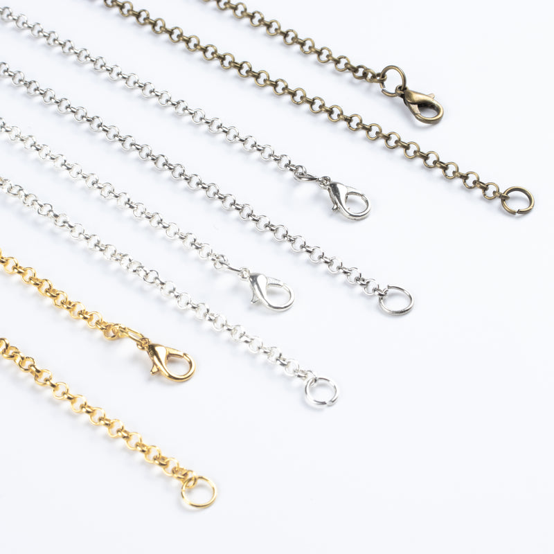 Chain Necklaces with Lobster Clasps 4-color 33.46inch
