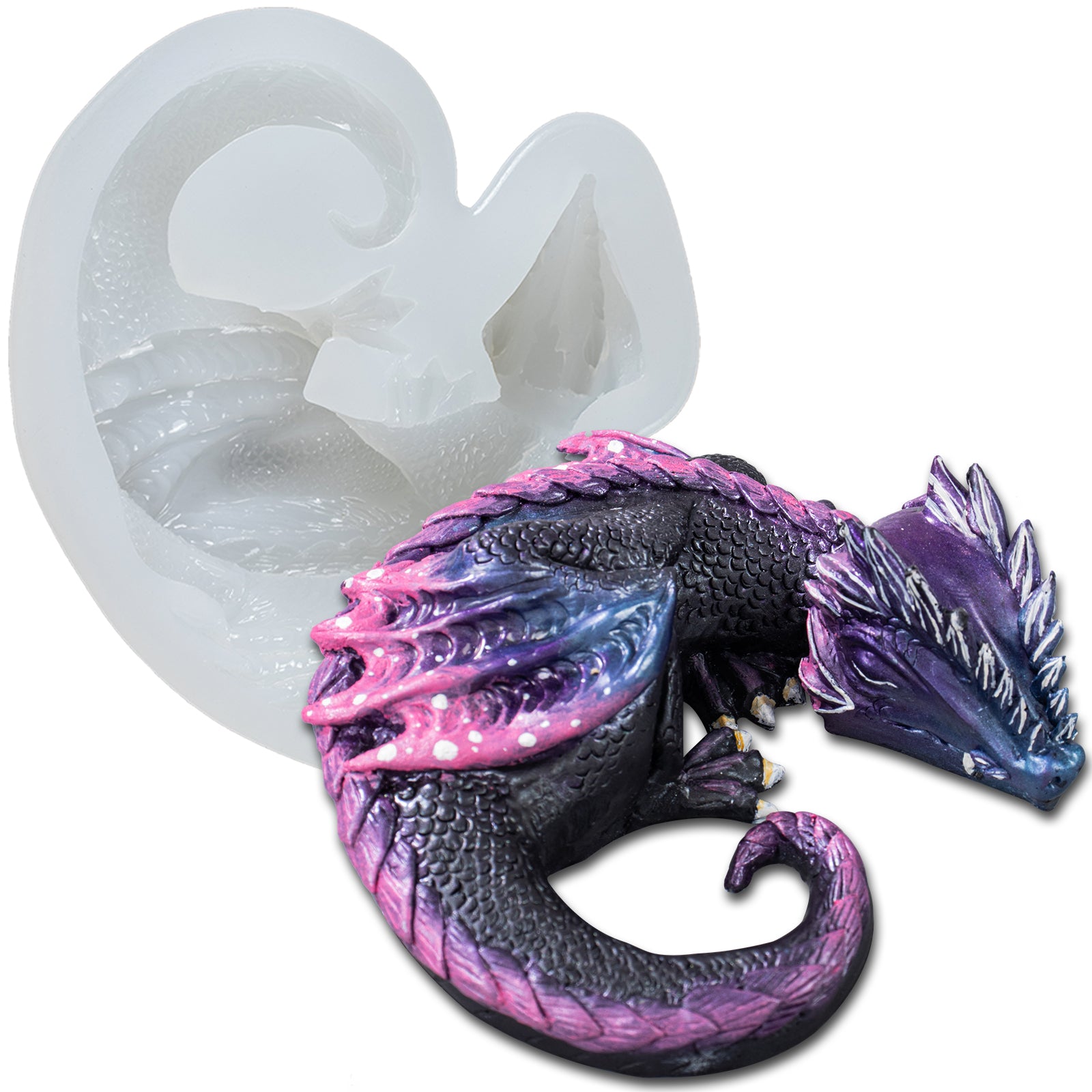 Large Perched Dragon Wall Decor Silicone Mold for Epoxy Resin Art