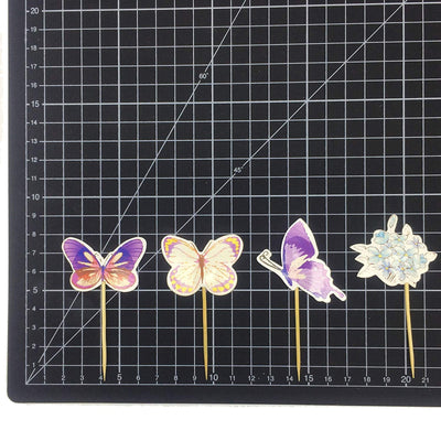 Fairy Garden Butterflies and Flowers Cupcake Topper Set of 24