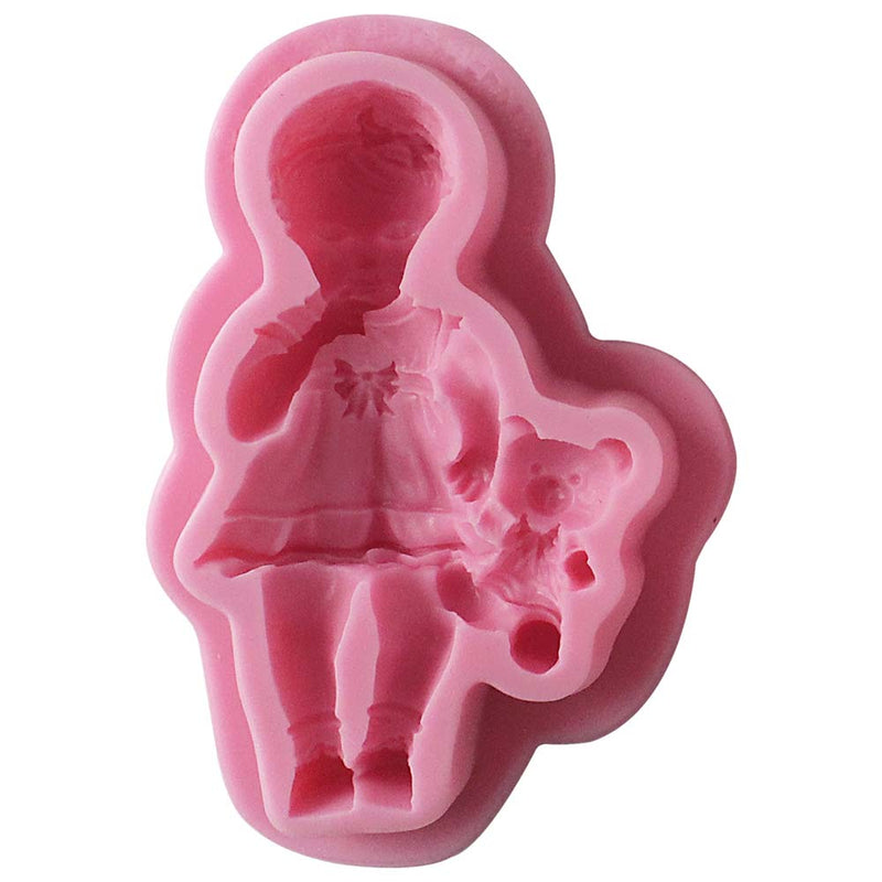 Baby Holding Toy Silicone Mould 4-Inch Tall