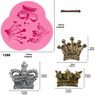 Mini Royal Crown Silicone Mould 3-Cavity