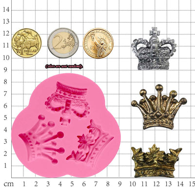 Mini Royal Crown Silicone Mould 3-Cavity