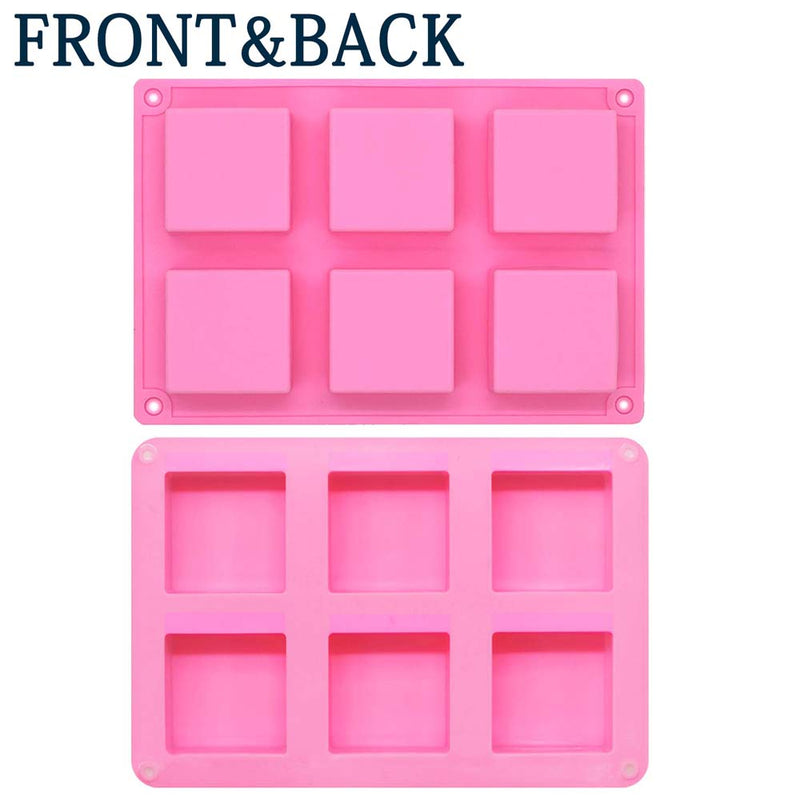 Square Silicone Mold 6-Cavity 1.9x1.9x1-inch Cubes