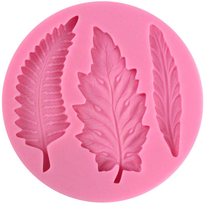 Assorted Long Leaves Silicone Mold 3-Cavity