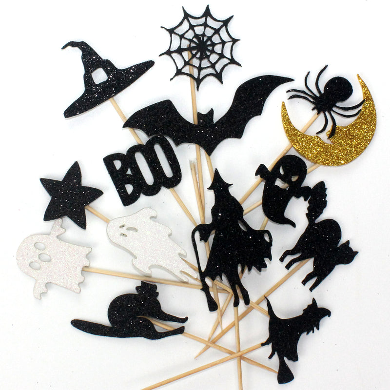 Shimmer Haunted Halloween Cupcake Topper 14-Piece