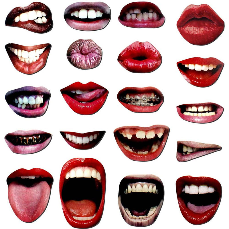 20 Funny Lips Realistic Photo Booth Props