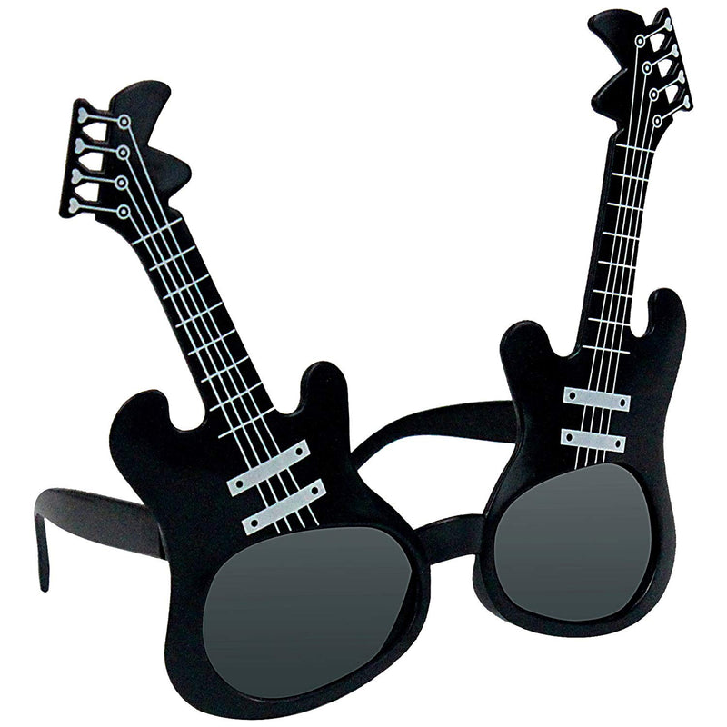 Black Eletronic Guitar Party Costume Sunglasses