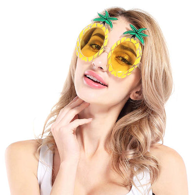 Pineapple Party Sunglasses White Temples