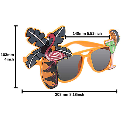 Aloha Luau Party Sunglasses Orange