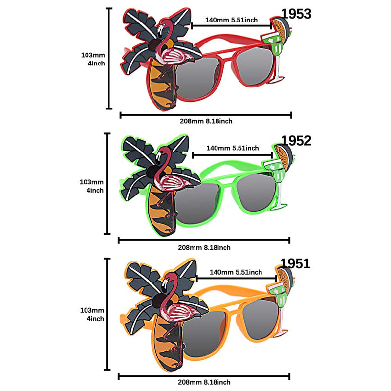 Aloha Luau Party Sunglasses Set of 6