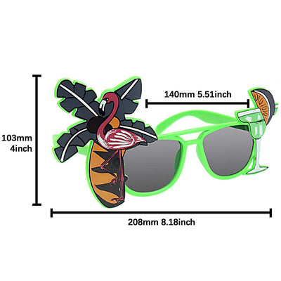 Aloha Luau Party Sunglasses Green