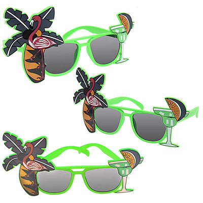 Aloha Luau Party Sunglasses Green