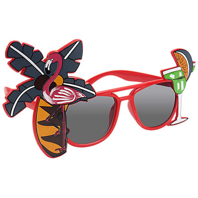 Aloha Luau Party Sunglasses Red