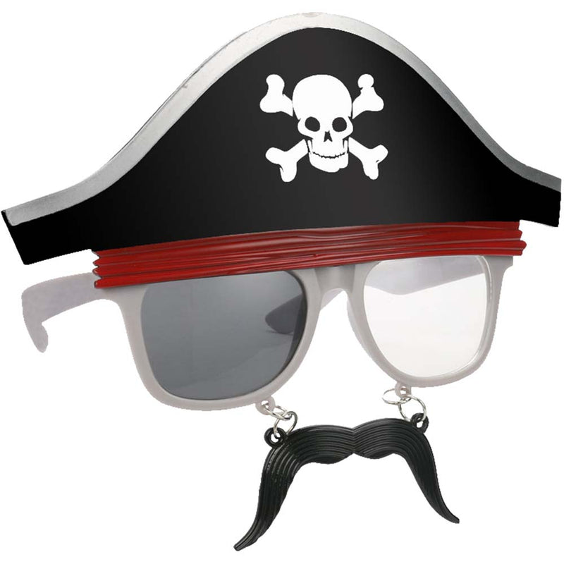 Pirate Hat Party Sunglasses with Mustache