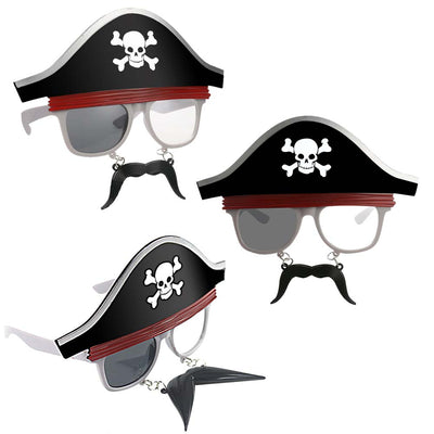 Pirate Hat Party Sunglasses with Mustache
