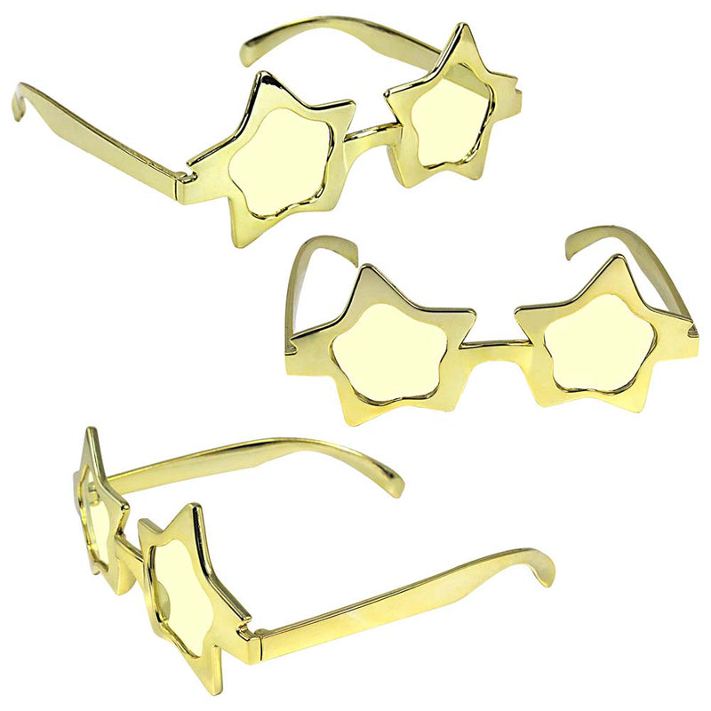 Rock Superstar Party Sunglasses Gold