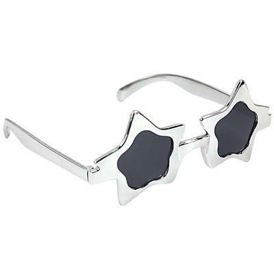 Rock Superstar Party Sunglasses Metallic Silver