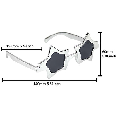 Rock Superstar Party Sunglasses Metallic Silver