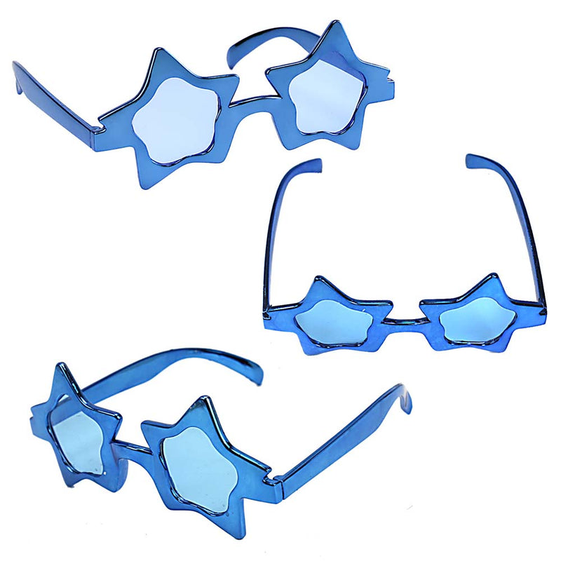 Rock Superstar Party Sunglasses Neon Blue