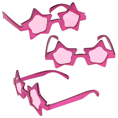 Rock Superstar Party Sunglasses Neon Red
