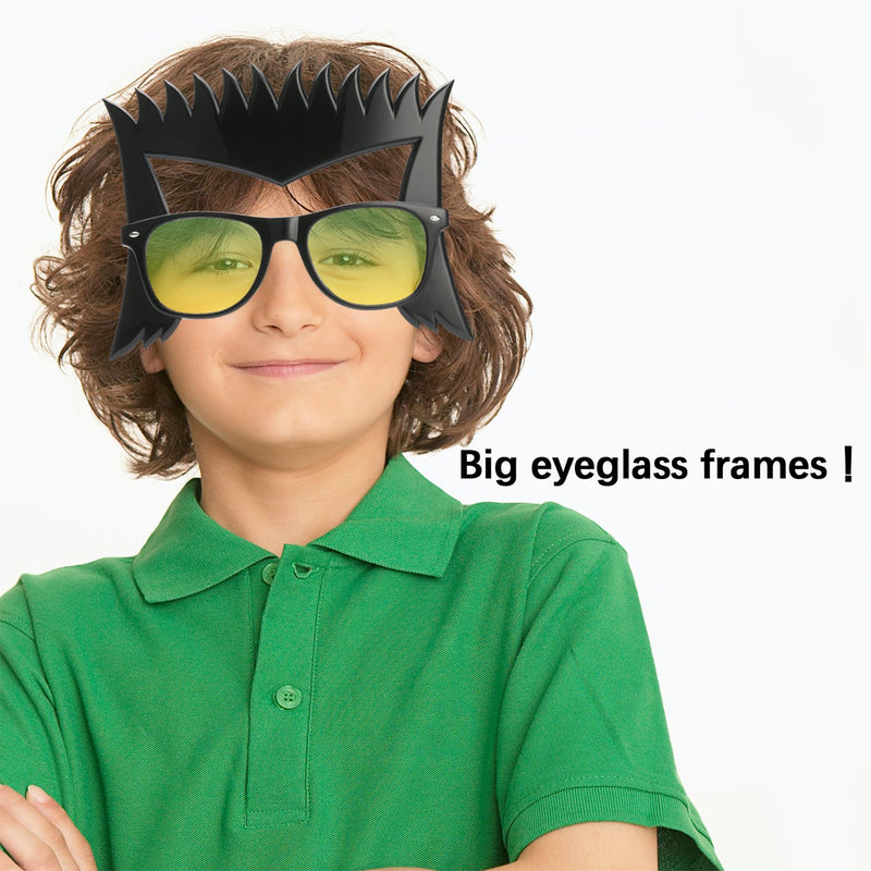 80s Rocker Party Sunglasses with Wig Sideburns Fun Shades