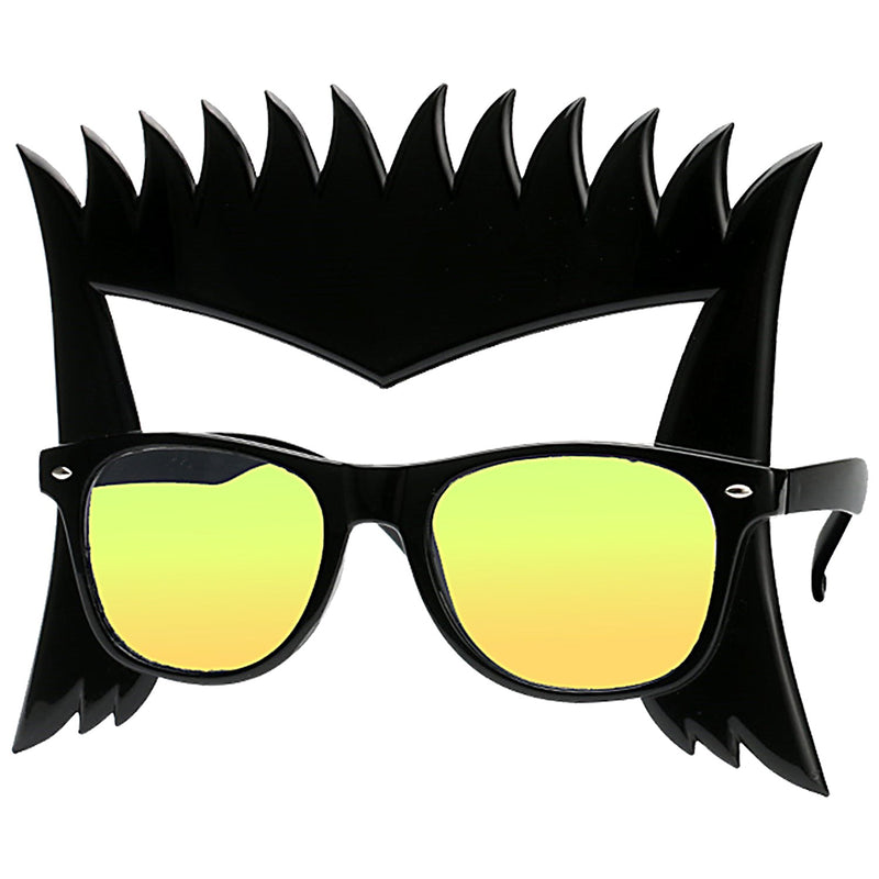 80s Rocker Party Sunglasses with Wig Sideburns Fun Shades