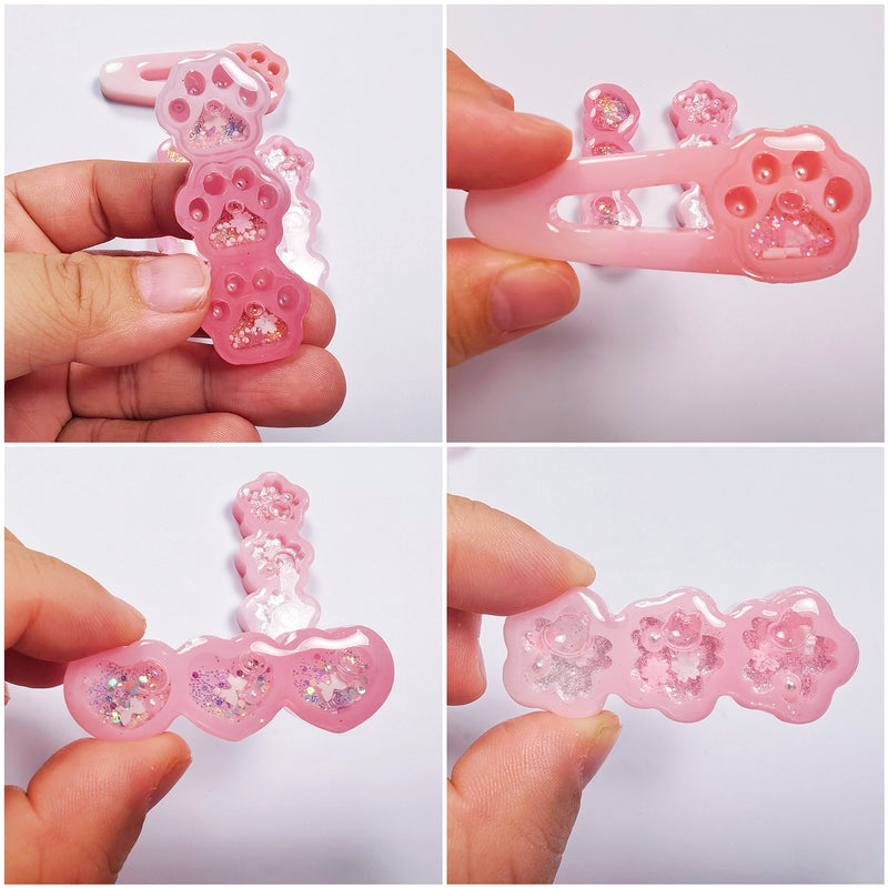 Hair Clips Resin Shaker Molds Set