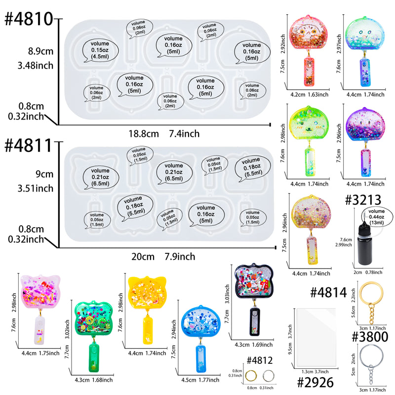Wind Chimes Resin Shaker Molds Set