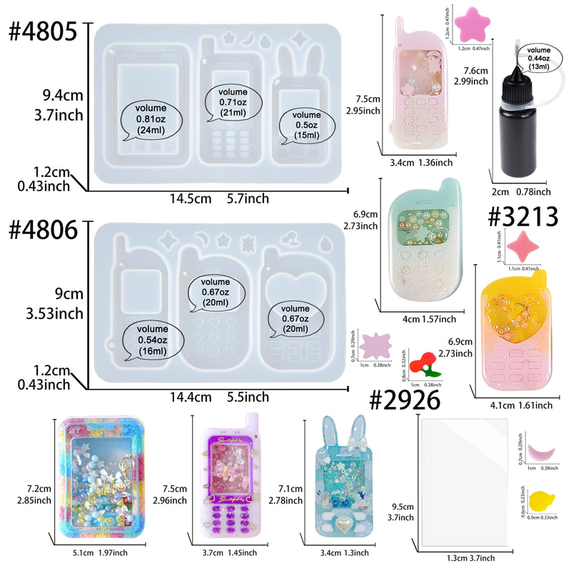 Mobile Phones Resin Shaker Silicone Molds with Seal Films Precision Tip Applicator Bottle