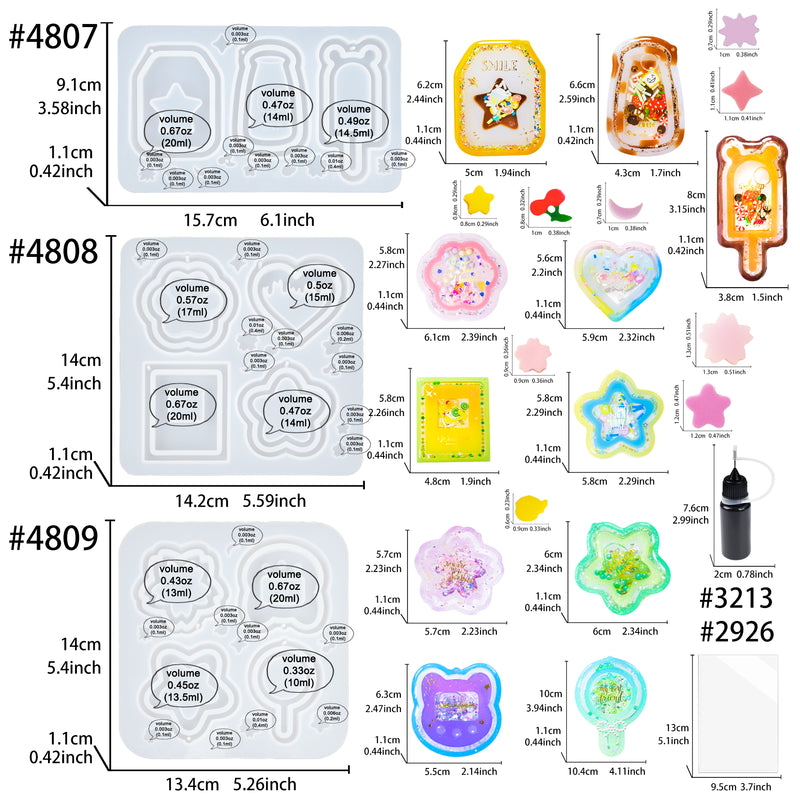 Resin Shaker Molds Applicator Bottle Set