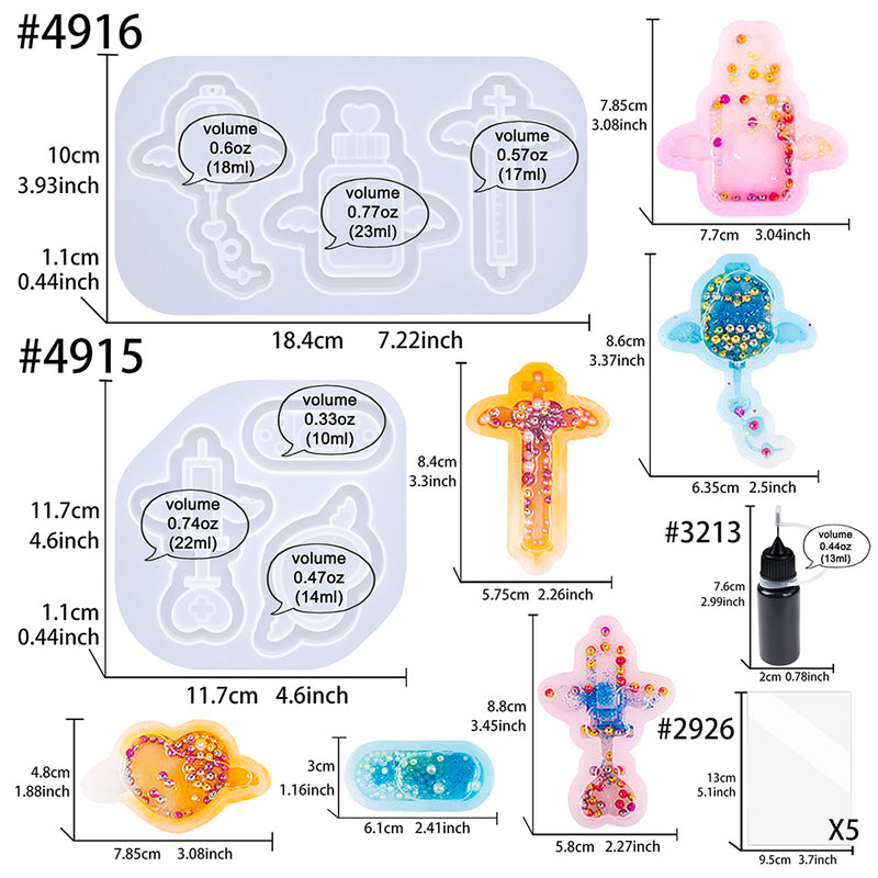 Resin Shaker Molds Kits Set with Films Medical Angels