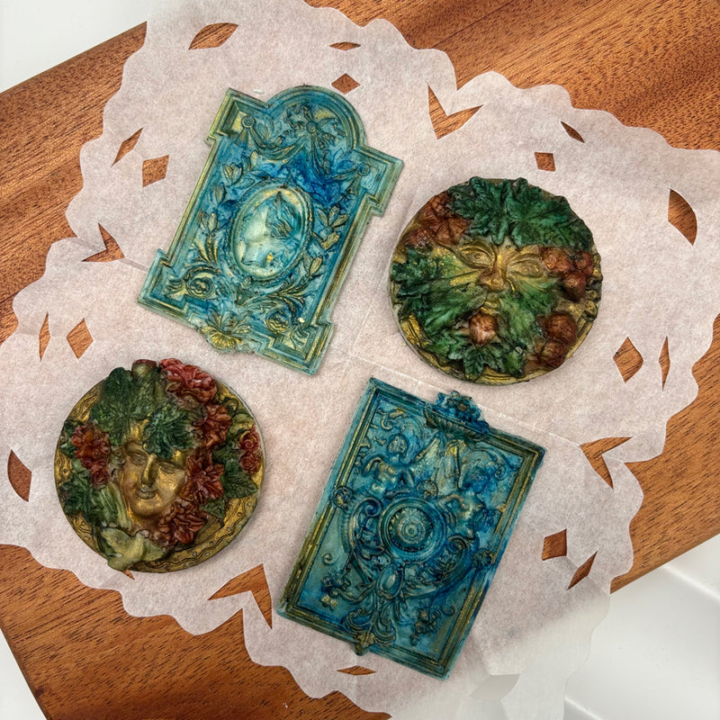 Greenman Greenwoman Plaque Sculpture Silicone Molds Set