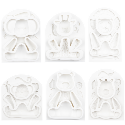 Jungle Animals Fondant Silicone Molds