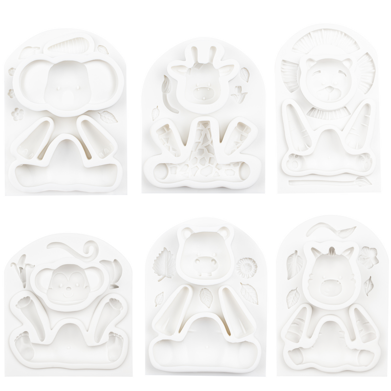 Jungle Animals Fondant Silicone Molds