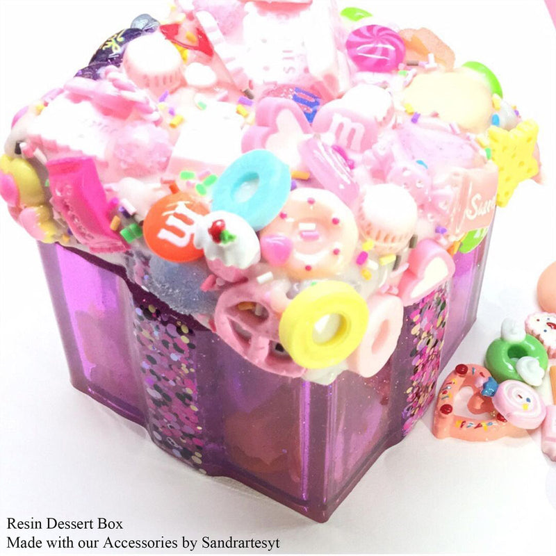 Mixed Dessert Food Furit Resin Cabochons 260-count