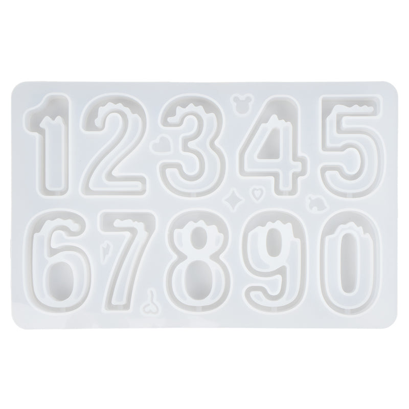 Number Resin Charms Shaker Silicone Mold Set 22-kit