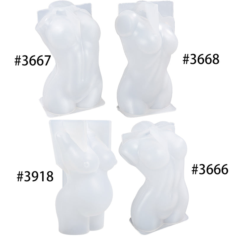 Goddess Body Epoxy Resin Silicone Mold 4-Bundle Height 3.5inch