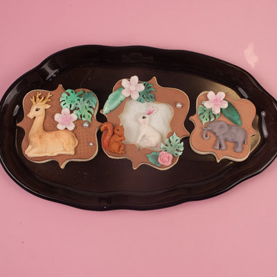 Woodland Animal Fondant Silicone Mold 7-Shape 1-3.3inch