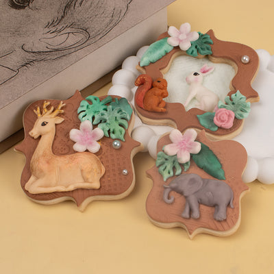Woodland Animal Fondant Silicone Mold 7-Shape 1-3.3inch