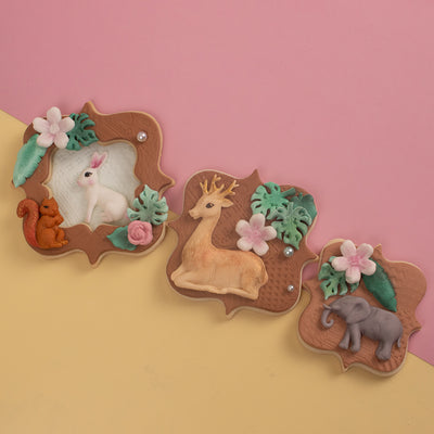 Woodland Animal Fondant Silicone Mold 7-Shape 1-3.3inch